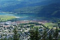 Summer view of revelstoke town