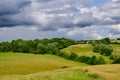 Summer view of rolling English countryside. Royalty Free Stock Photo