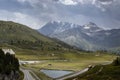 Simplon Pass Road and Mountains, Switzerland Royalty Free Stock Photo