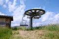 Summer view of a ski lift station Royalty Free Stock Photo