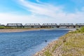 Tedori river at Mikawa, Japan Royalty Free Stock Photo