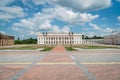 Summer view of Tulchin palace ansamble  located in Tulchin town, Podillya, Vinnytsa region, Ukraine,2021 Royalty Free Stock Photo