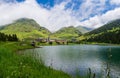 Summer view of Vall de Nuria in Pyrenees, Spain