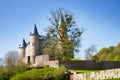 Summer view of Veves Castle during day Royalty Free Stock Photo