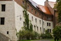 Summer view of Wawel Royal Castle in Krakow, Poland. Historical place in Poland. Flowers on foreground. Beautiful Royalty Free Stock Photo