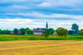 Summer view of West Flanders landscape Oudenburg village Belgium