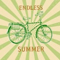 Summer vintage city bicycle