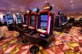 Slot machines a one-armed bandit in a new casino in the gambling zone in Russia without people.