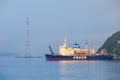 Russian icebreaker stands at the pier in Vladivostok