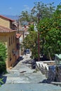 Summer walk in historic old town of Nafplio, Greece