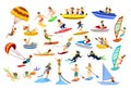 Summer water beach sports, activities. Royalty Free Stock Photo