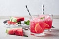 Summer watermelon cocktail Agua fresca Royalty Free Stock Photo
