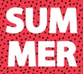 Summer. Watermelon seads red background. Royalty Free Stock Photo