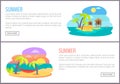 Summer Web Pages Collection Vector Illustration