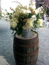 Summer wedding flowers at an outdoor wedding Royalty Free Stock Photo