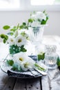 Summer wedding table decoration Royalty Free Stock Photo