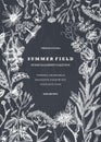 Summer wild flowers design on chalkboard. Floral card or invitation template. With hand drawn herbs, weeds and meadows. Vintage Royalty Free Stock Photo