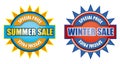 Summer and winter sale sign Royalty Free Stock Photo