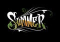 SUMMER word lettering custom design Royalty Free Stock Photo