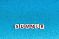 Summer word on stone Royalty Free Stock Photo