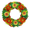 Summer wreath made in the modeling technique from plasticine