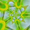 Summer Yellow Green Flower Abstract Background Art Royalty Free Stock Photo