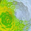 Summer Yellow Green Flower Abstract Background Art Royalty Free Stock Photo