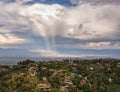 Summerhaven, a small town on top of Mt. Lemmon, Arizona. Monsoon rain in distance.