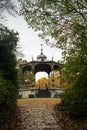 Summerhouse in autumn park in Bruges, Belgium Royalty Free Stock Photo