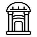 Summerhouse icon outline vector. Pergola house