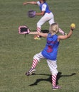 A Summerlin Little League Girls Softball Game Royalty Free Stock Photo