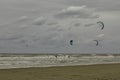 Summerstorm on the dutch coast near Katwijk aan zee. Royalty Free Stock Photo