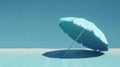Summerthemed 3D render of a beach umbrella casting data visualization shadows