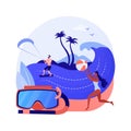 Summer beach activities vector concept metaphor