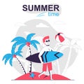 Summertime activity isolated cartoon concept. Royalty Free Stock Photo