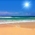 Summertime beach background Royalty Free Stock Photo