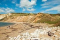 Summertime beach in Dorset, England