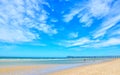 Summertime beach scene background Royalty Free Stock Photo