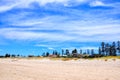 Summertime beach scene background Royalty Free Stock Photo