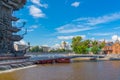 Summertime Cityscape with river in the Capital of Moscow