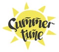 - Summertime - handwritten lettering word