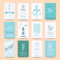 Summertime Holiday Cards, Travel Posters Templates