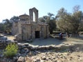 Ancient stones church inland Naxos in Greece.