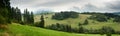 Summertime landscape banner, panorama - view at mount Velky Choc Great Choc in the Slovakia Royalty Free Stock Photo
