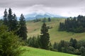 Summertime landscape - view at mount Velky Choc Great Choc in the Slovakia Royalty Free Stock Photo