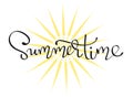 - Summertime - handwritten lettering word