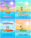 Summertime Lovely Collection Vector Illustration