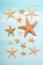 Summertime: Maritime decoration with starfishes.