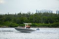 Summertime in Miami. People boating on the weekend and having fun