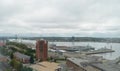 Summer in Halifax: Overlooking Halifax Harbour and MacDonald Bridge Royalty Free Stock Photo